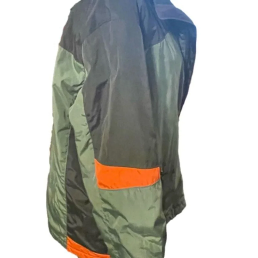 Size XL (14/16) Kids unisex Lands' End Green and Orange Jacket